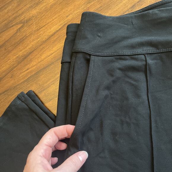 J. Jill Wearever Collection Black Stretchy Pants Women’s M Forward Seam Wide Leg - Picture 2 of 10